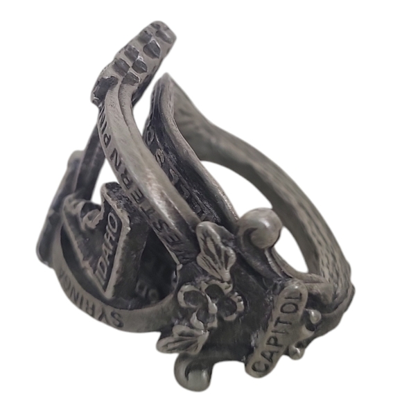 Idaho Pewter Vintage Souvenir Spoon Ring US Collectible - Picture 4 of 5